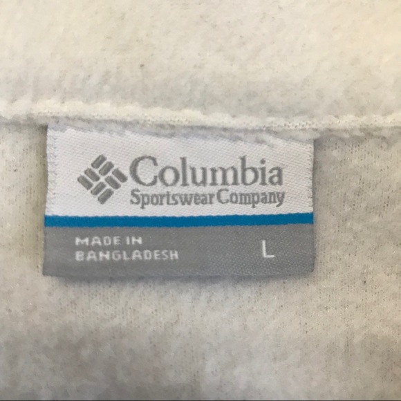 Columbia White Fleece Full Zip-Up Vest  Size Large - Picture 4 of 6